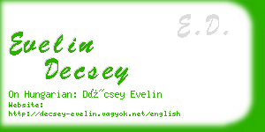 evelin decsey business card